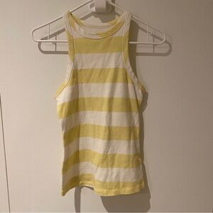 Anthropologie Maeve Yellow and Cream Top